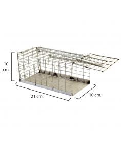 Trampa Ratas Jaula Metal Completa 21x10x10 cm - Imagen 1