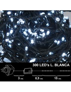 Luces Navidad 300 Leds Luz Blanca Interior / exterior (IP44) - Imagen 1