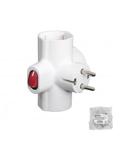 Adaptador / Ladron Triple Schuko 16 A 250v Con Interruptor - Imagen 1