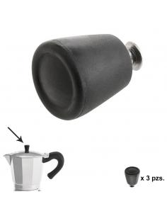 Pomo Cafetera Aluminio Inducción 6 / 9 / 12 Tazas (3 piezas) - Imagen 1