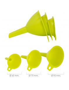 Embudos Plástico Cocina Ø 65 / 75 / 95 mm. (Set 3 Embudos) - Imagen 1