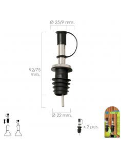 Tapon Vertedor Inoxidable Con Tapadera (2 Unidades) - Imagen 1