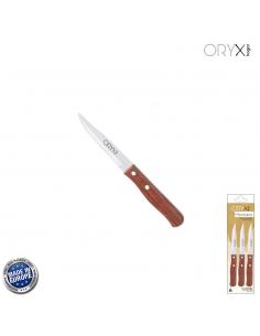 Cuchillo Montana Patatero Hoja Acero Inoxidable 9 cm. Mango madera (Blister 3 piezas) - Imagen 1