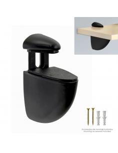 Soporte Pelicano Regulable Para Estante 1 / 20 mm. Negro (1 Pieza) - Imagen 1