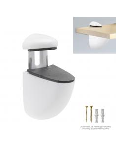 Soporte Pelicano Regulable Para Estante 1 / 20 mm. Blanco  (1 Pieza) - Imagen 1