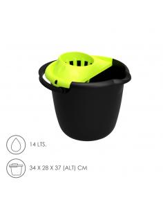 Cubo Fregona Con Escurridor Redondo 14 Litros - Imagen 1