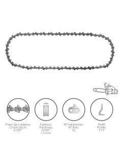 Cadena Motosierra 0.325" / 0.050" 1,3 mm. / 66 Eslabones / 91 P - Imagen 1