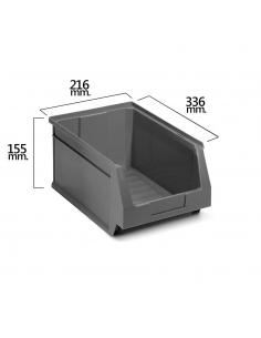 Gaveta Apilable Gris Nº54 336x216x155 mm. (6/6) - Imagen 1