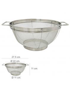 Escurridor Malla Acero Inoxidable Con Asas Ø 22 cm. - Imagen 1