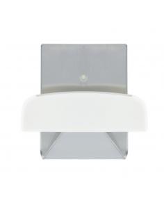 Colgador Percha Adhesivo Acero Inoxidable Color Metalizado / Blanco - Imagen 1
