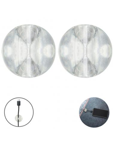 Sujetacables Transparente Con Adhesivo Ø 2,9 x 1,5 cm.  (Blister 2 piezas) - Imagen 1