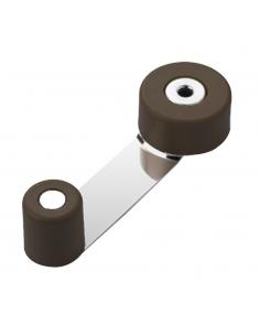 Tope Puerta Con Retenedor Metalico / Goma Marron - Imagen 1