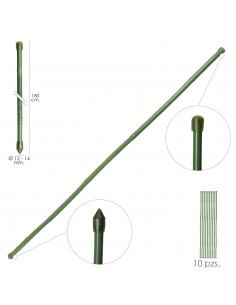 Tutor Varilla Bambú Plastificado Ø 12  - 14 mm. x   180 cm. (Paquete 10 Unidades) - Imagen 1
