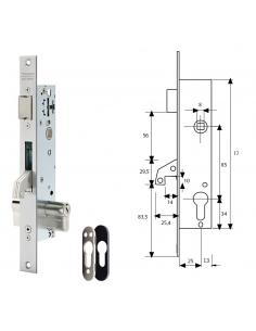 Cerradura Tesa 2240/25/3NI Con Escudo de Seguridad E190 con Palanca Basculante Gancho Reforzado - Imagen 1
