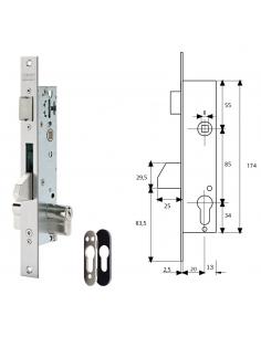 Cerradura Tesa 2210/20/3NI Con Escudo de Seguridad E190 Con Sistema Antipalanqueta - Imagen 1