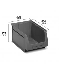 Gaveta Apilable Gris Nº56 420x270x175 mm.        (4/6) - Imagen 1