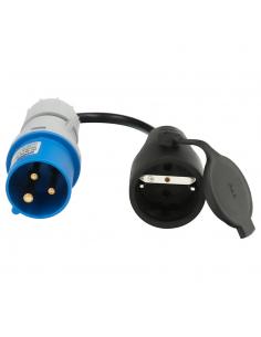 Adaptador de clavija CEE a Schuko, 2 polos + Tierra. Max. 16A. 230V - Imagen 1
