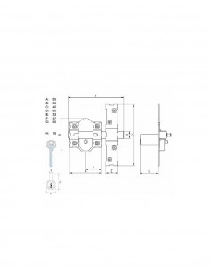 Cerrojo INTHER 1301L/80... 2