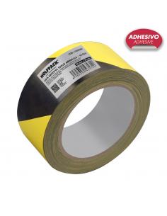 Cinta Señalizacion Adhesiva Suelo, Bicolor Amarilla Y Negra, 33 mt x 50 mm. - Imagen 1