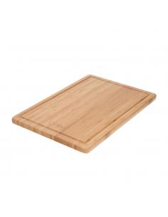 Tabla Cortar Fabricada En Madera De Bambu 100% Con Ranura 32x25,5 cm. tabla Cortar, Carne Pescado, Verduras, Frutas, Alimentos -
