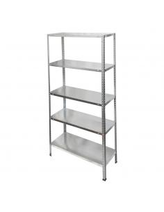 Estanteria Acero Galvanizado con 5 Baldas 150x75x30 cm. Baldas ajustables. Peso maximo 30 Kg. - Imagen 1