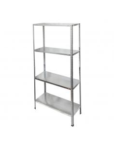 Estanteria Acero Galvanizado con 4 Baldas 150x75x30 cm. Baldas ajustables. Peso maximo 30 Kg. - Imagen 1