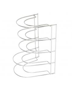 Soporte Vertical 5 Niveles Para Sartenes, Tapaderas, Acero Cromado - Imagen 1