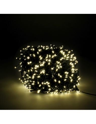 Guinalda Luces Navidad 1000 Leds Color Blanco Calido. Luz Navidad Interiores y Exteriores Ip44 - Imagen 1