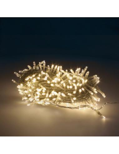 Guinalda Luces Navidad 300 Leds Color Blanco Calido. Luz Navidad Interiores y Exteriores Ip44. Cable Transparente. - Imagen 1