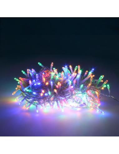 Guinalda Luces Navidad 300 Leds Color Multicolor. Luz Navidad Interiores y Exteriores Ip44. Cable Transparente. - Imagen 1