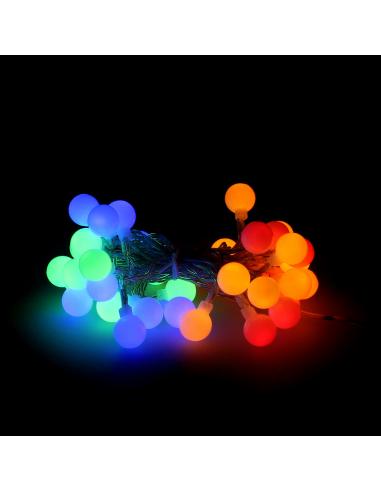 Guinalda Luces Navidad Esfera 40 Leds Multicolor. Luz Navidad Interiores y Exteriores Ip44 - Imagen 1