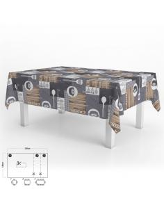 Mantel Hule Rectangular Cuisin Impermeable Antimanchas PVC 140 x 250 cm.  Recortable Uso Interior y Exterior - Imagen 1