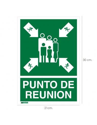 Cartel Informativo Punto De Reunion 30x21 cm. - Imagen 1
