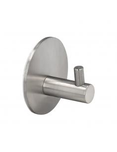 Gancho Colgador Baño Individual Toallas / Albornoz Color Inox Autoadhesivo Resistente, Sin Tornillos - Imagen 1