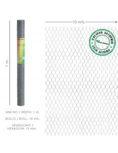 Enrejado Triple Torsion 13 / Ancho 100 cm. Rollo 10 Metros Uso Domestico - Imagen 1