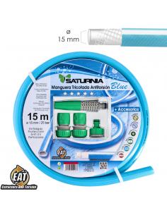 Manguera Tricotada No Torsion Blue Ø 15 mm. Rollo 15 metros. Manguera Anti Torsion, Manguera Sin Dobleces, Manguera Sin Nudos - 
