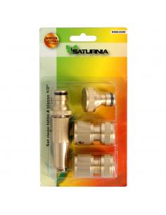 Set Riego 4 piezas Para Mangueras 1/2" Fabricado en laton. - Imagen 1
