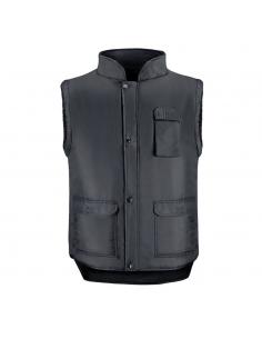 Chaleco Multibolsillos Negro XXL, Chaleco Poliester Con 3 Bolsillos Esteriores y Uno Interior, Chaleco Trabajo, Chaleco Laboral 