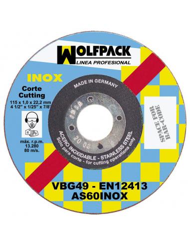 Disco Corte Abrasivo Inoxidable 125x1,0x22,2  mm. - Imagen 1