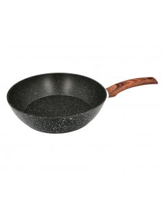 Sarten Aluminio Forjado Antiadherente Ø 28 x 7,5 cm. Mango Engomado / 5 capas / Acabado Piedra / Apta Para Todo Tipo de Cocinas 