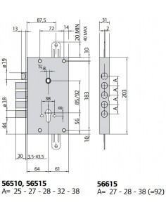 Cerradura CISA 56515-28 2