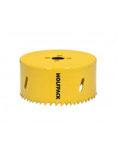 Corona Sierra Bimetal Ø 95 mm. Templado Termico, Base Reforzada. Corona Madera, Broca Agujeros Madera, Acero, Hierro, Plasticos 