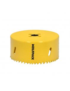 Corona Sierra Bimetal Ø 98 mm. Templado Termico, Base Reforzada. Corona Madera, Broca Agujeros Madera, Acero, Hierro, Plasticos 
