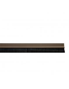 Burlete Puerta Pvc Marron Con Cepillo 1metro - Imagen 1