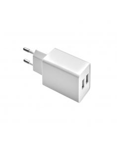 Cargador USB Dos Tomas 2.1 Amperios. 5 V. Adaptador Enchufe USB Cargador USB de Pared, Android, Iphone, Smartphones, Tablets. - 