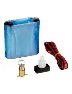 Kit Eléctrico Escolar, Set para el Colegio, Pila Petaca 4.5V, Interruptor 220V, Cable y Bombilla. - Imagen 1
