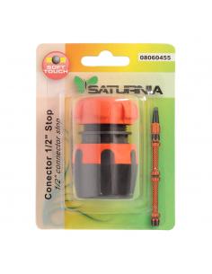 Conector Manguera Soft-Touch 1/2 Con Stop - Imagen 1