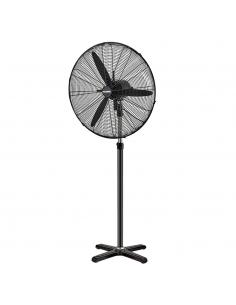 Ventilador Pie Ø 70 x195 cm. Negro 190 W. Oscilación Automatica, Altura Regulable, Cabezal Inclinable, Base Estable 60x60 cm.