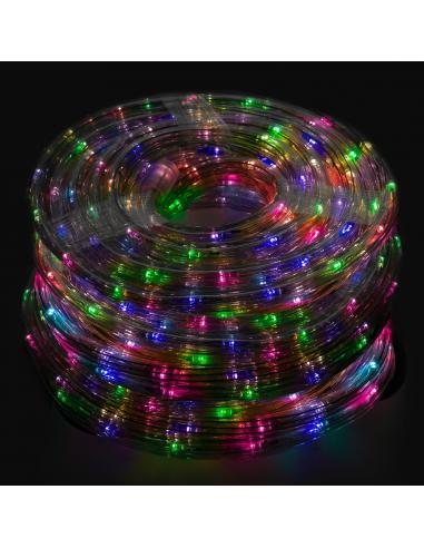 Luces Navidad Tubo Luz Multicolor 1200 LEDs Uso Exteriores / Interiores Protección IP44 Rollo 50 Metros Con 3 Kits de división