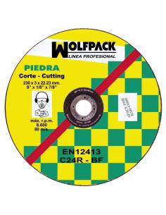 Disco Corte Abrasivo Piedra 230x3,2x22 mm.